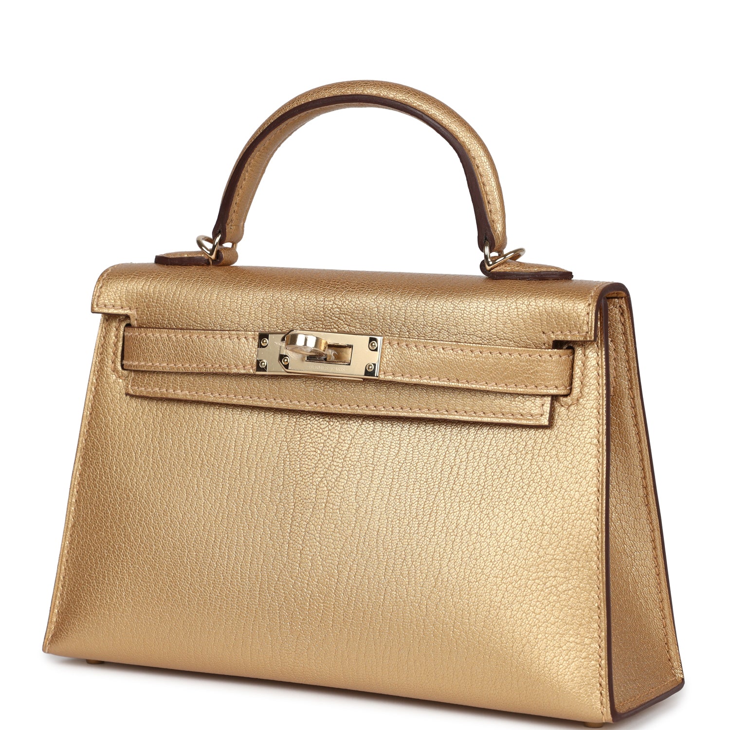 Hermes Kelly Sellier 20 Dore Chevre Chamkilight Permabrass Hardware - Exclusu