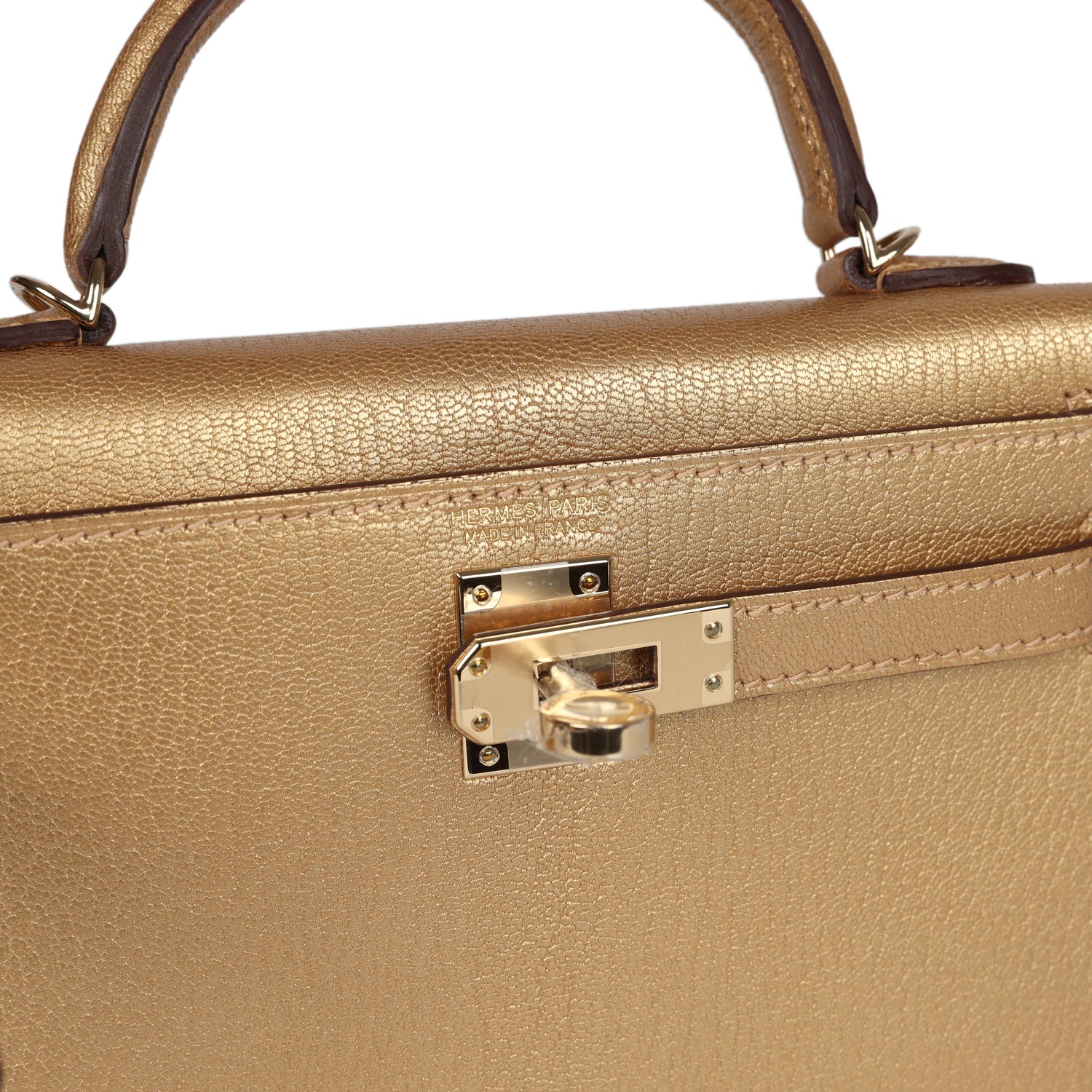 Hermes Kelly Sellier 20 Dore Chevre Chamkilight Permabrass Hardware - Exclusu