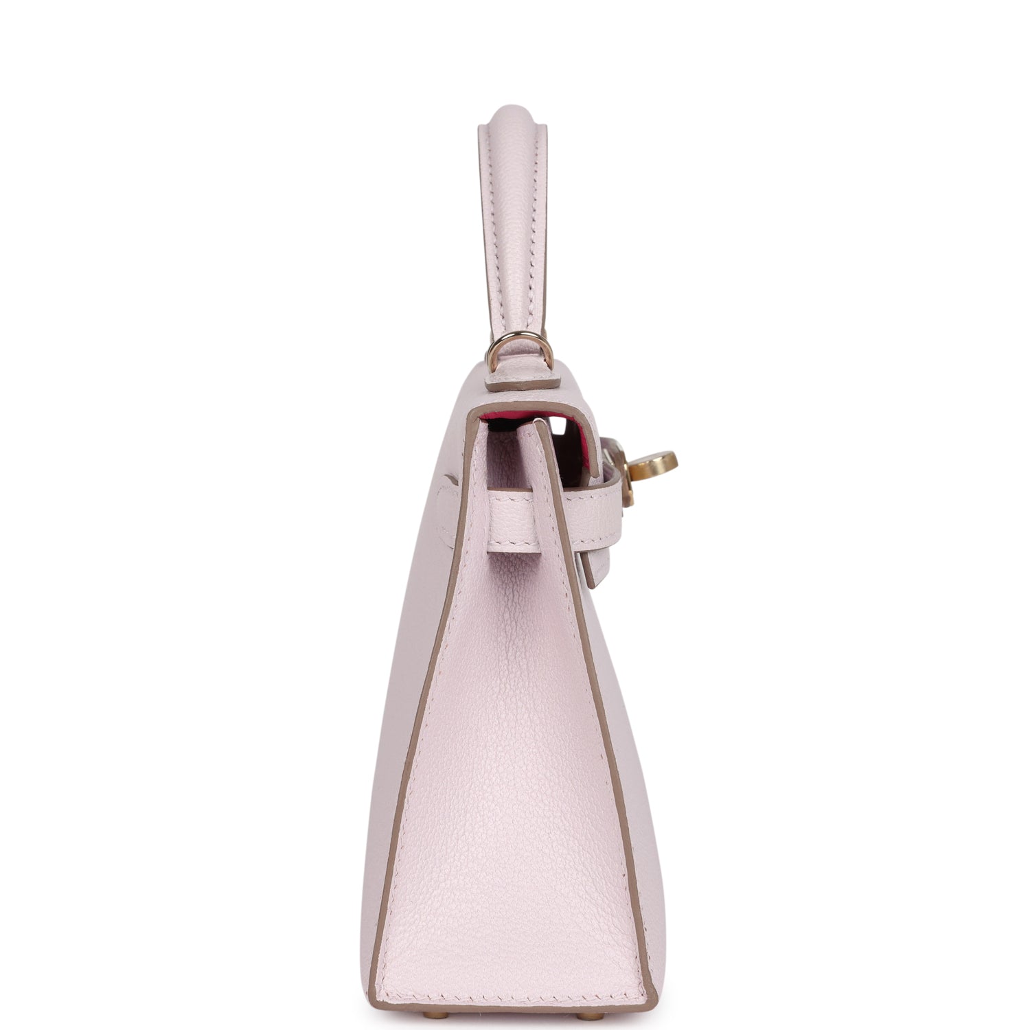 Hermes Special Order (HSS) Kelly Sellier 20 Mauve Pale Verso Chevre Mysore Permabrass Hardware - Exclusu