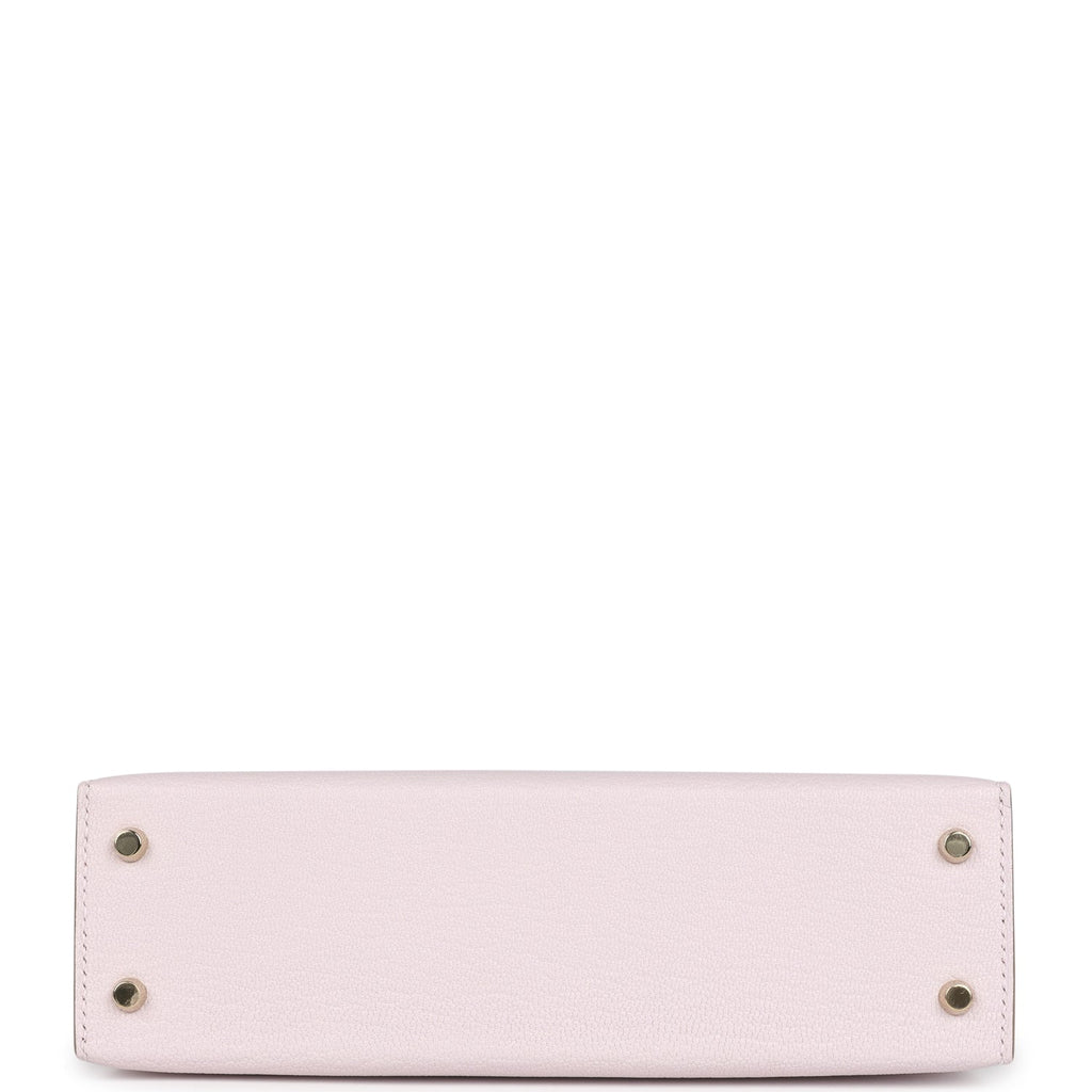 Hermes Special Order (HSS) Kelly Sellier 20 Mauve Pale Verso Chevre Mysore Permabrass Hardware - Exclusu
