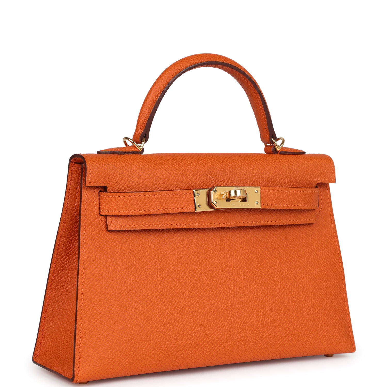 Hermes Kelly Sellier 20 Orange Epsom Gold Hardware - Exclusu