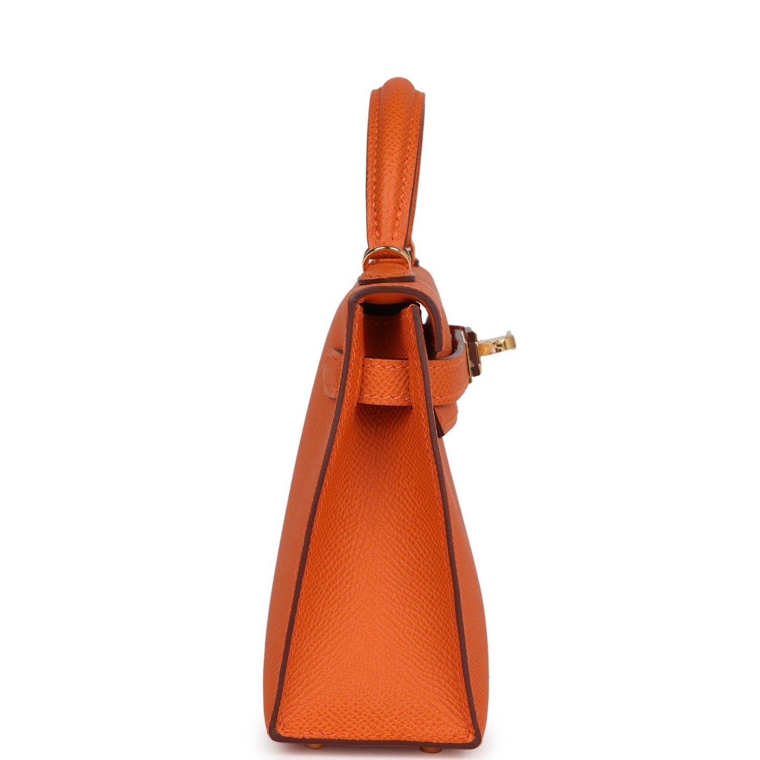 Hermes Kelly Sellier 20 Orange Epsom Gold Hardware - Exclusu