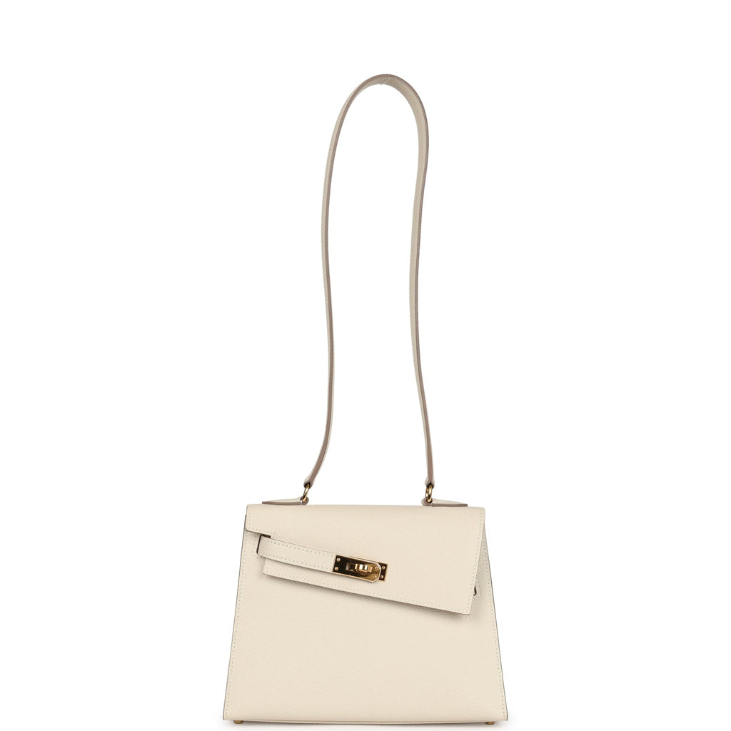 Hermes Kelly Sellier en Desordre 20 Craie Epsom Gold Hardware - Exclusu