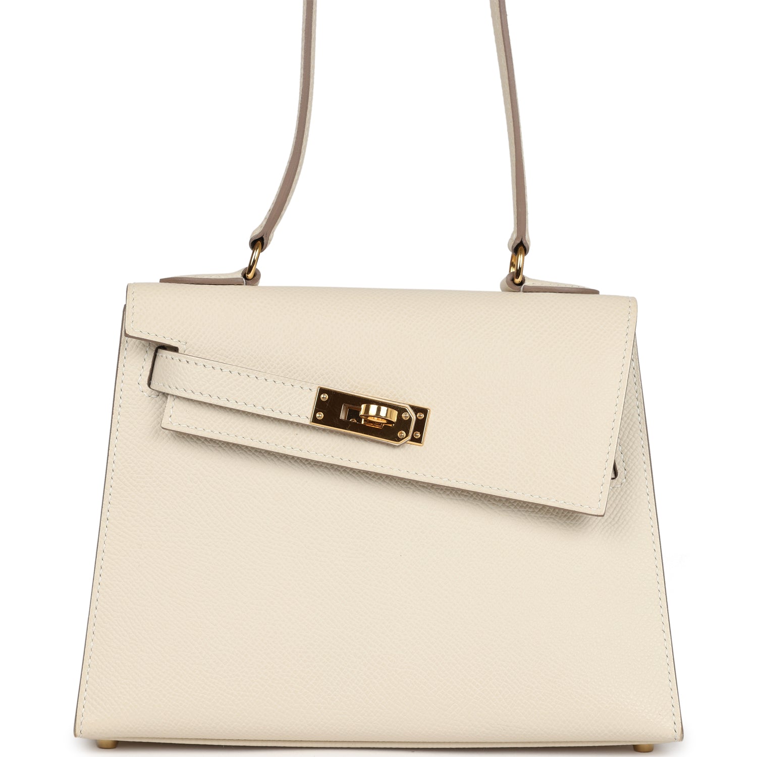 Hermes Kelly Sellier en Desordre 20 Craie Epsom Gold Hardware - Exclusu