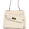 Hermes Kelly Sellier en Desordre 20 Craie Epsom Gold Hardware - Exclusu