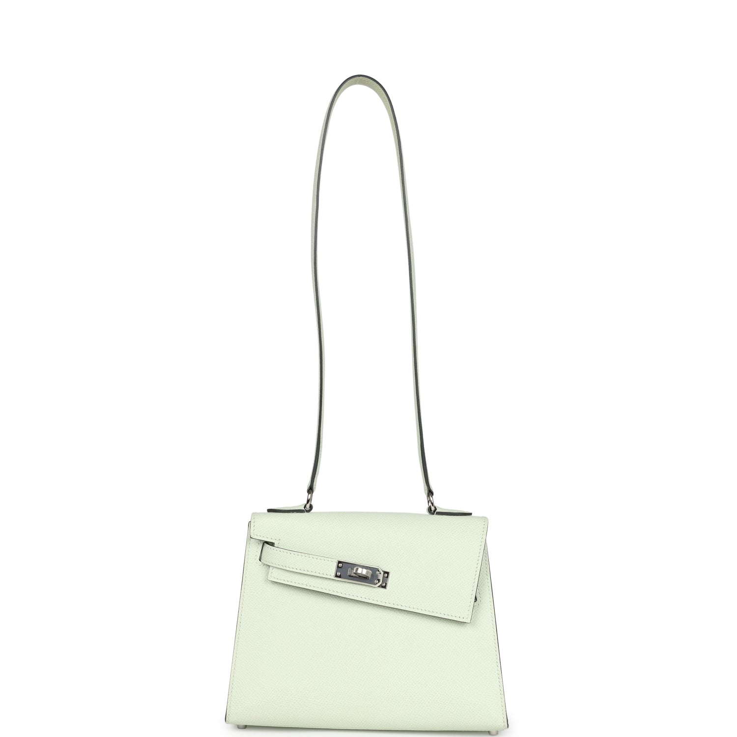 Hermes Kelly Sellier en Desordre 20 Vert Fizz Epsom Palladium Hardware - Exclusu