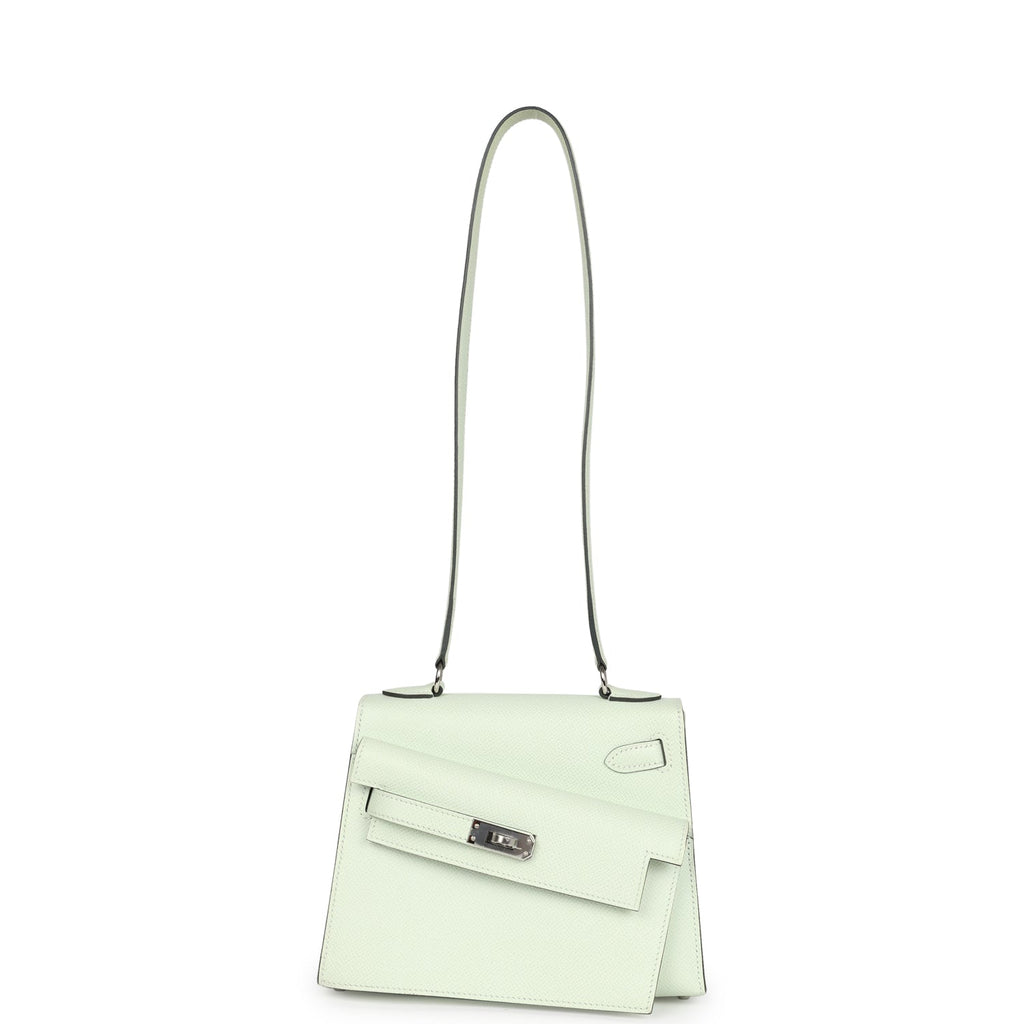 Hermes Kelly Sellier en Desordre 20 Vert Fizz Epsom Palladium Hardware - Exclusu