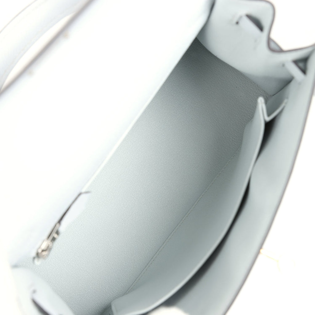 Hermes Kelly Sellier 25 Gris Platine Epsom Electrum Hardware - Exclusu