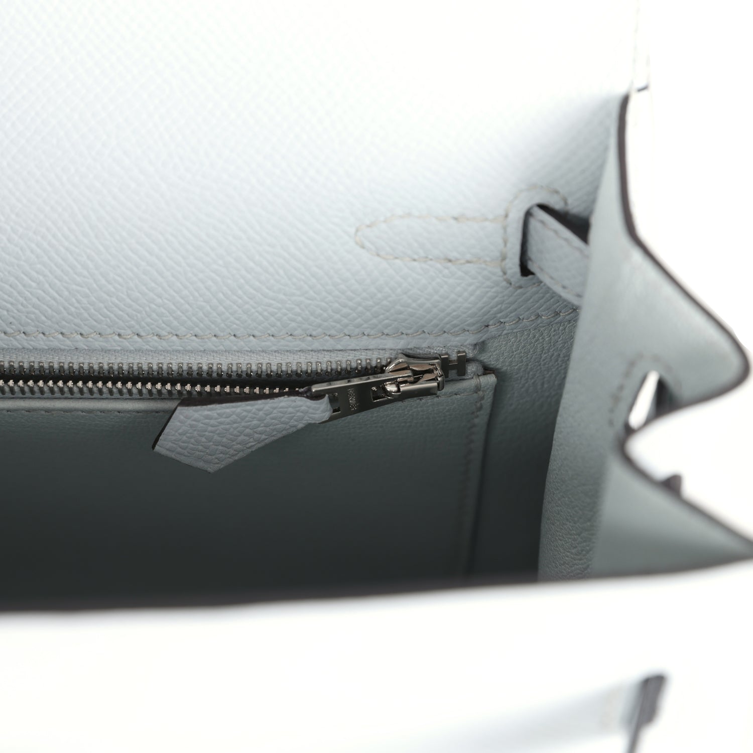 Hermes Kelly Sellier 25 Gris Platine Epsom Electrum Hardware - Exclusu