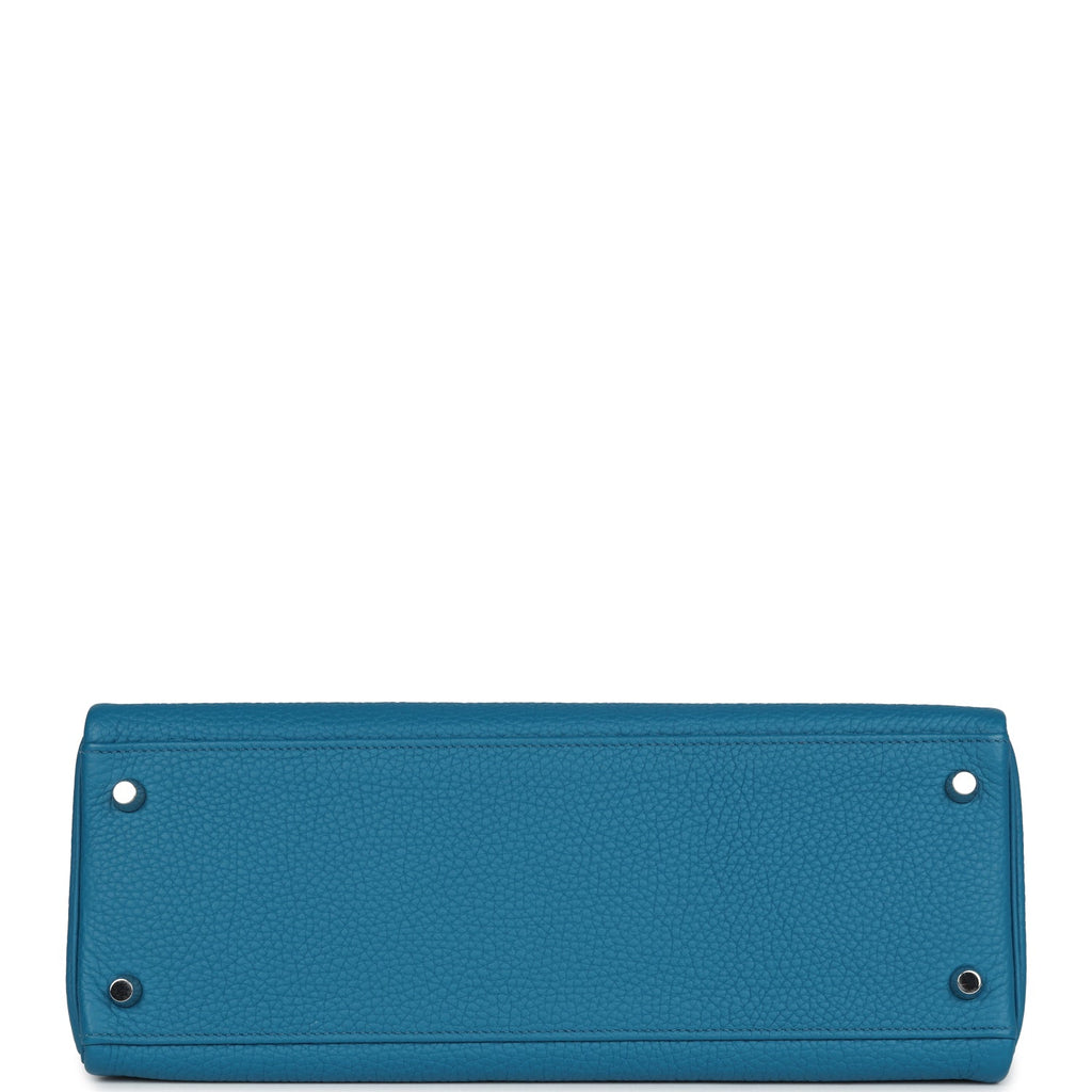 Hermes Kelly Retourne 32 Cobalt Clemence Palladium Hardware - Exclusu