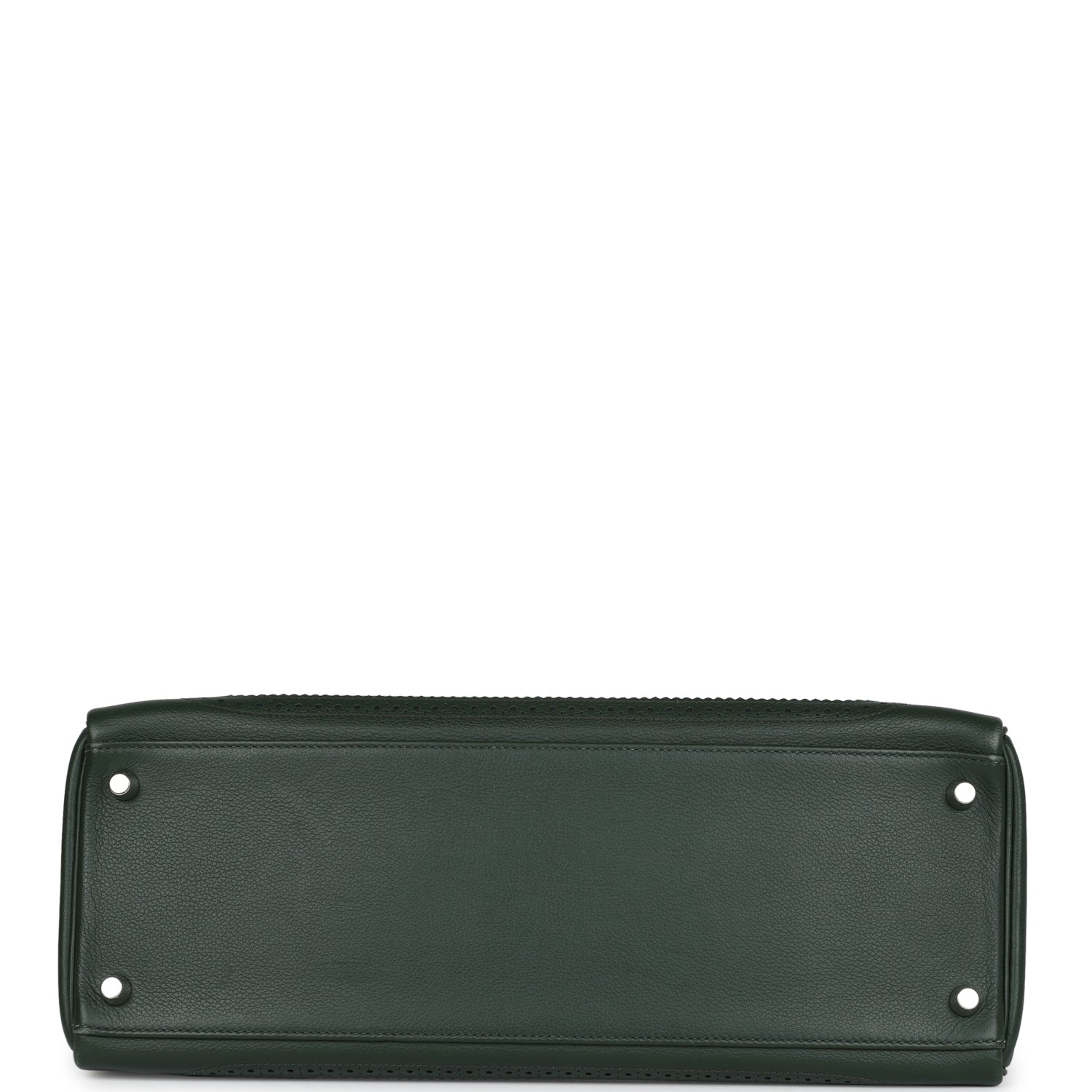 Hermes Ghillies Kelly 35 Retourne Vert Fonce Clemence and Vert Anglais Evercolor Palladium Hardware - Exclusu