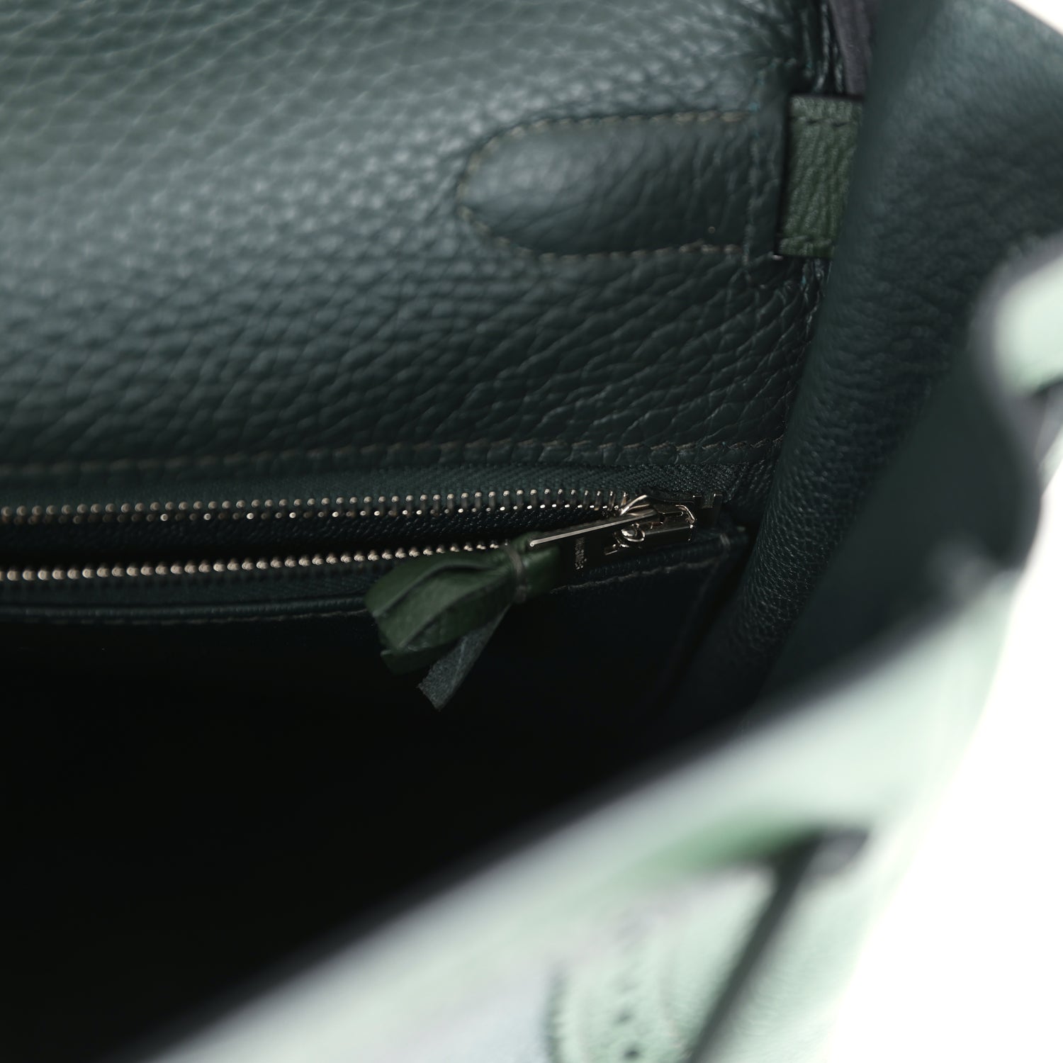 Hermes Ghillies Kelly 35 Retourne Vert Fonce Clemence and Vert Anglais Evercolor Palladium Hardware - Exclusu