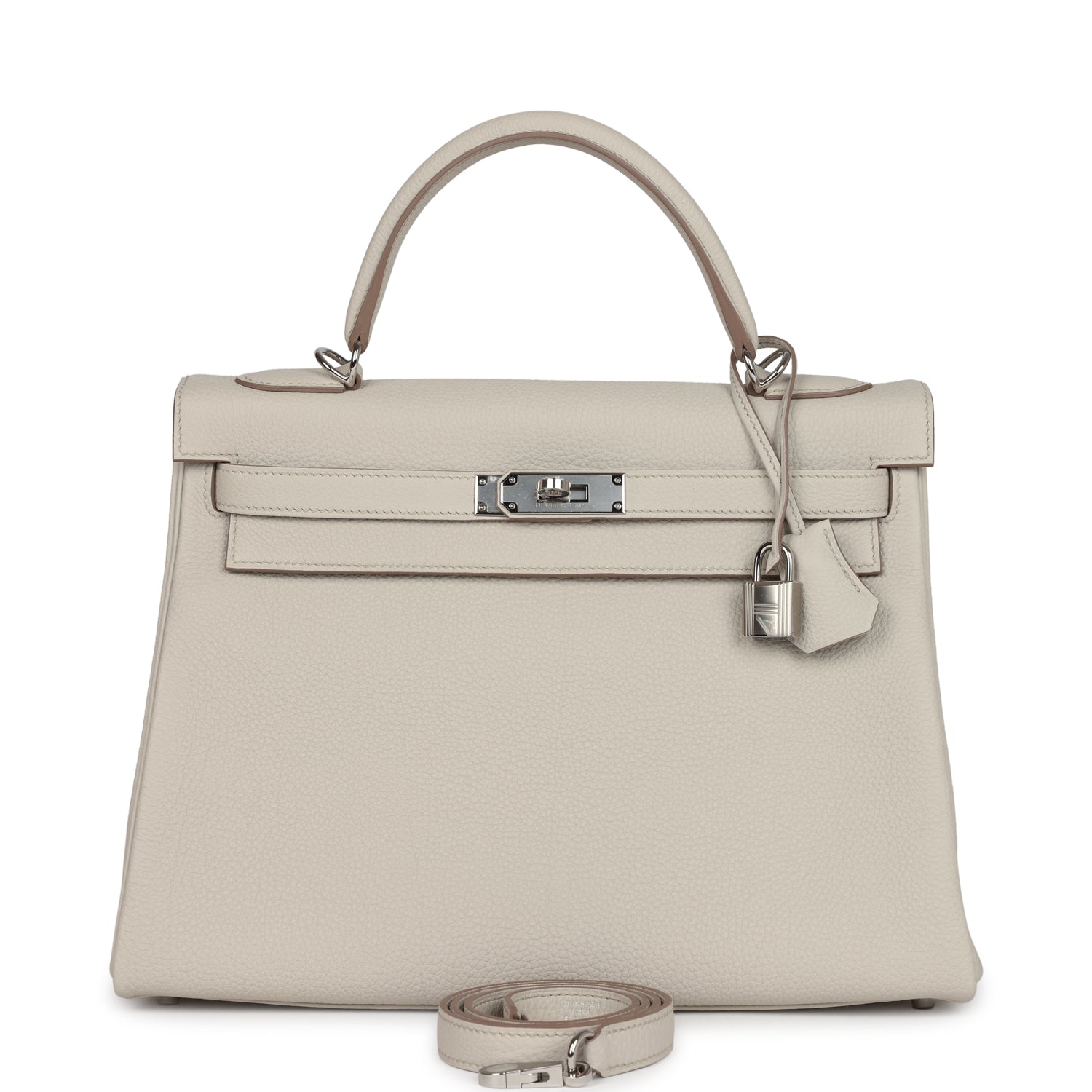 Hermes Kelly Retourne 32 Beton Togo Palladium Hardware - Exclusu