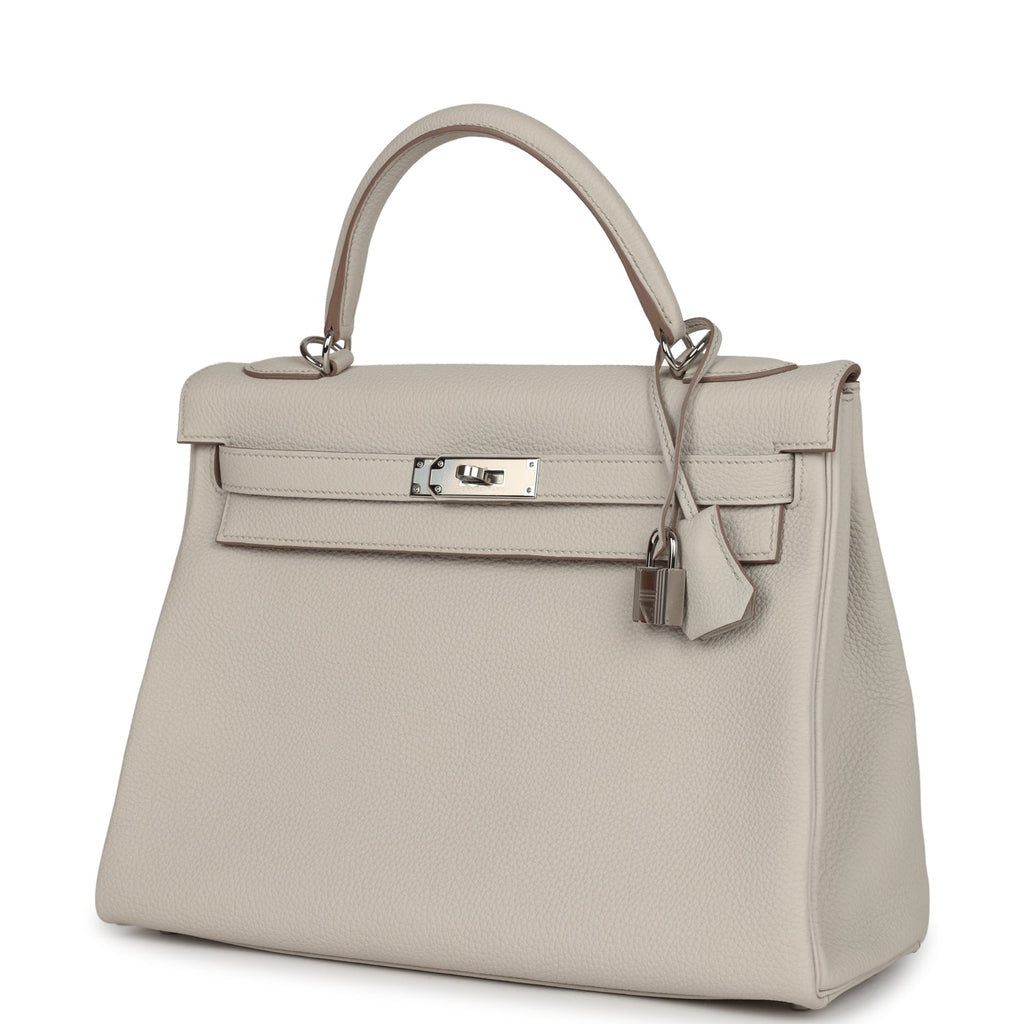Hermes Kelly Retourne 32 Beton Togo Palladium Hardware - Exclusu