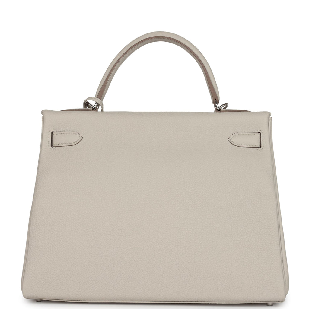 Hermes Kelly Retourne 32 Beton Togo Palladium Hardware - Exclusu
