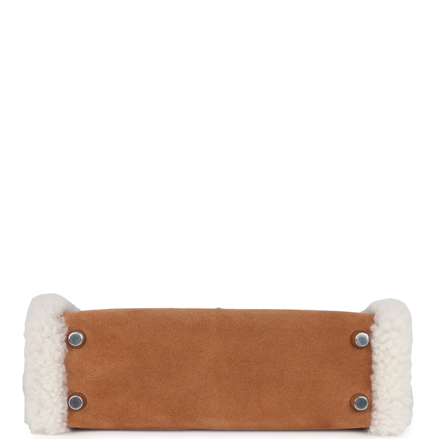 Hermes Teddy Kelly 20 Chamois Shearling and Swift Palladium Hardware - Exclusu