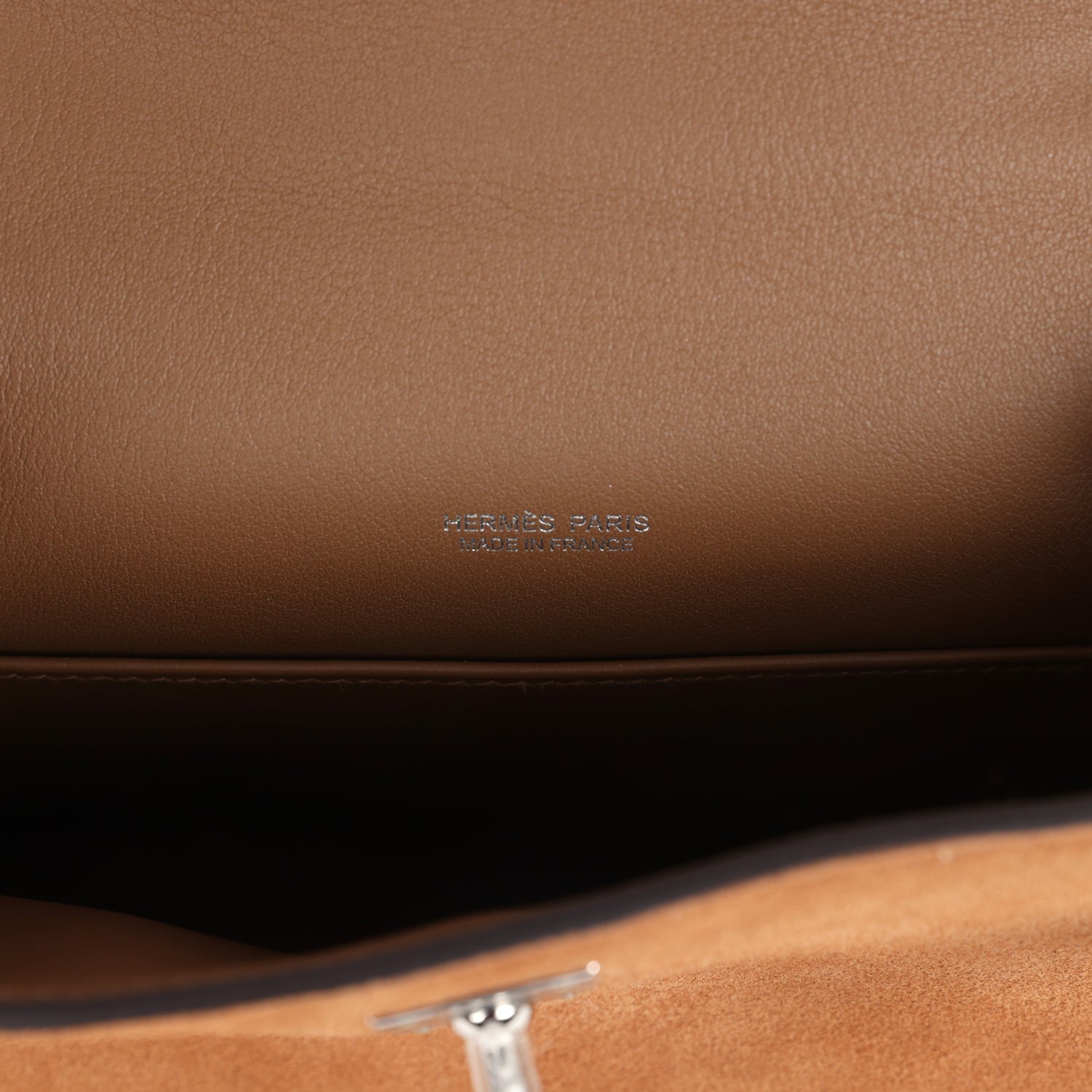 Hermes Teddy Kelly 20 Chamois Shearling and Swift Palladium Hardware - Exclusu
