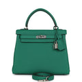 Hermes Kelly Retourne 25 Vert Vertigo Togo Palladium Hardware - Exclusu
