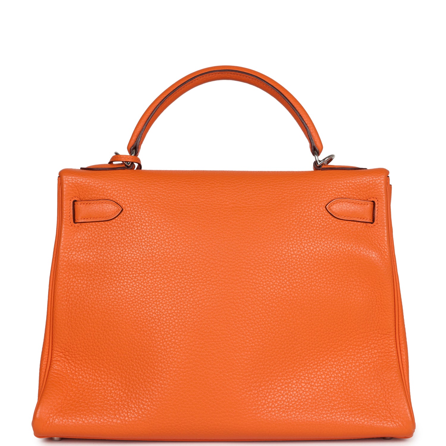 Hermes Kelly Retourne 32 Orange Togo Palladium Hardware - Exclusu