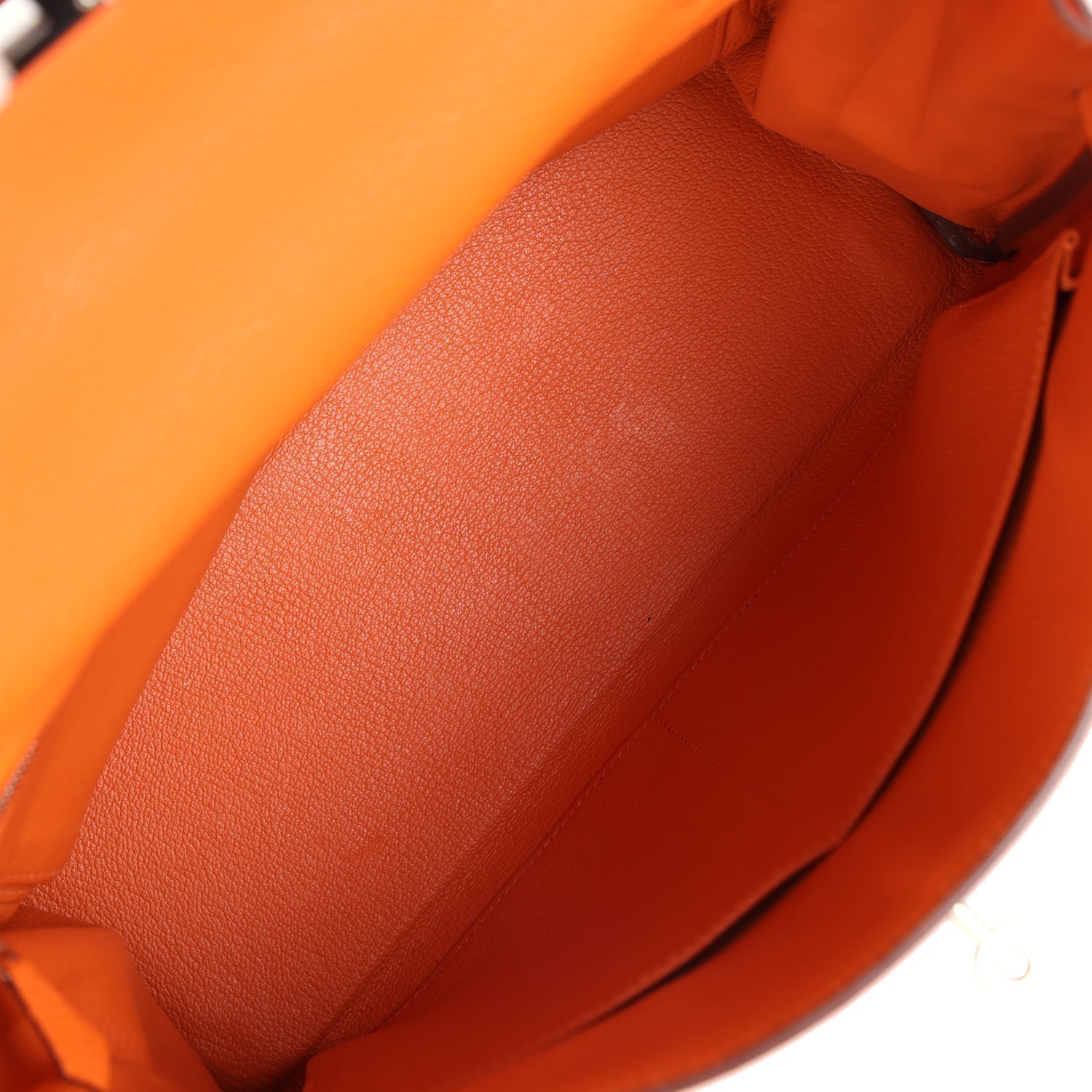 Hermes Kelly Retourne 32 Orange Togo Palladium Hardware - Exclusu