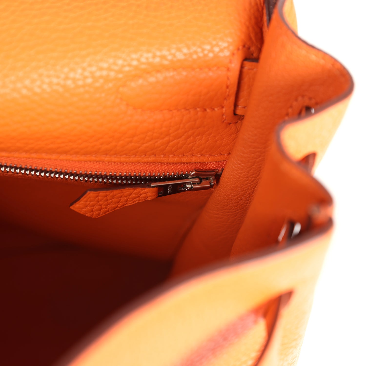 Hermes Kelly Retourne 32 Orange Togo Palladium Hardware - Exclusu