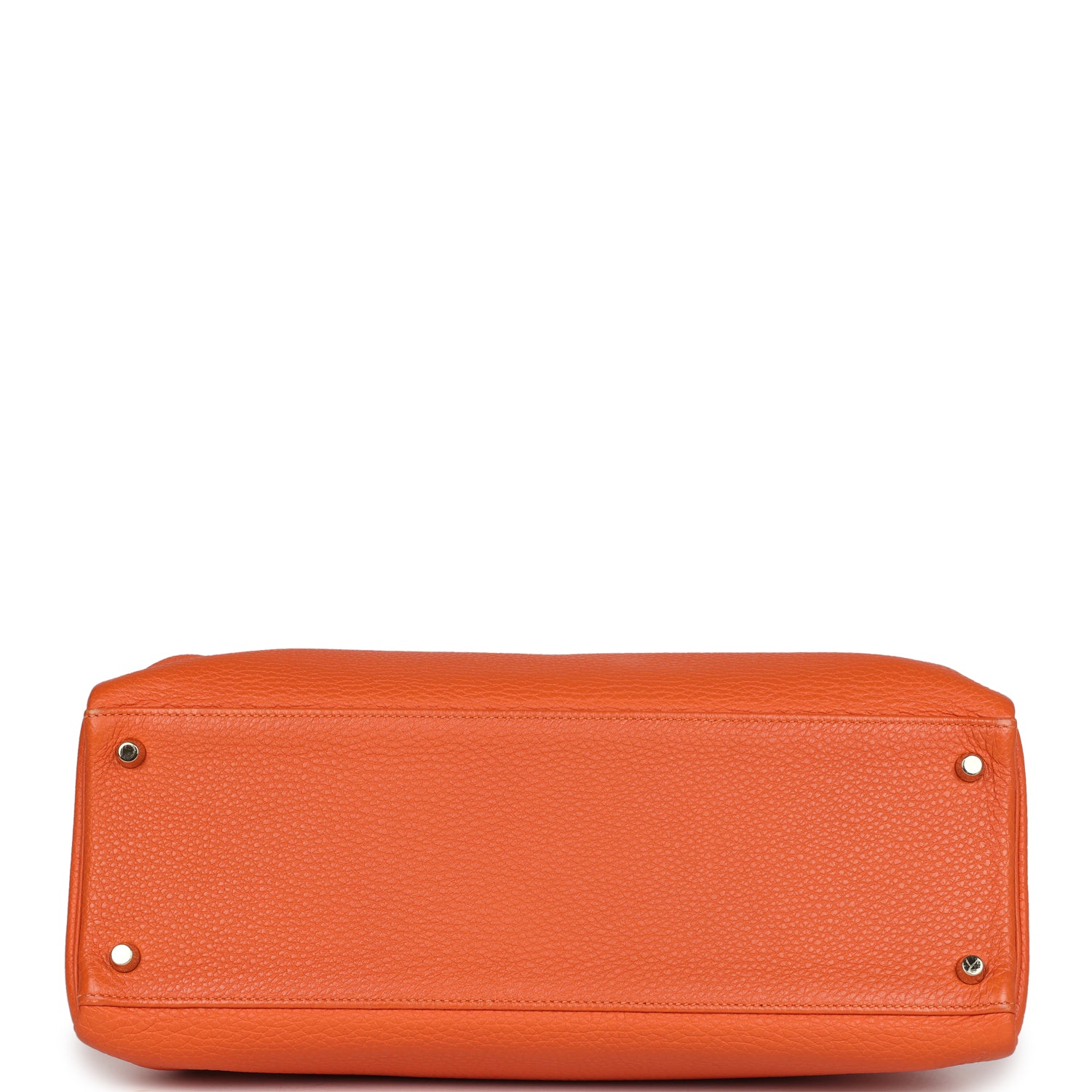 Hermes Kelly Retourne 35 Orange Togo Gold Hardware - Exclusu