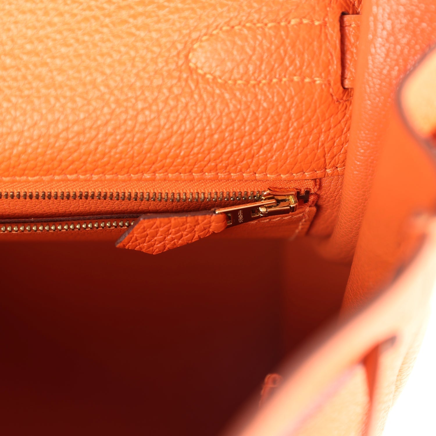 Hermes Kelly Retourne 35 Orange Togo Gold Hardware - Exclusu