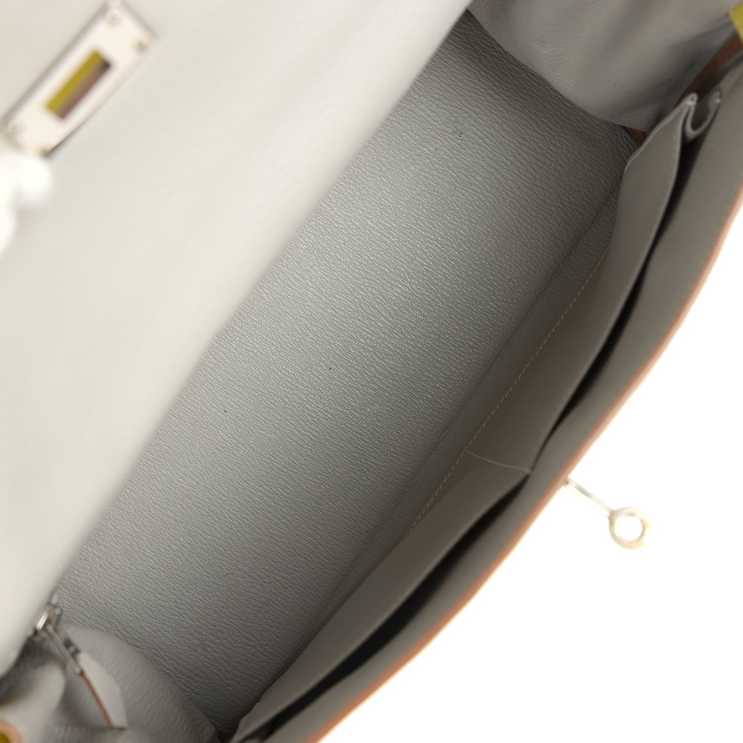 Hermes Kelly Retourne 32 Lime Candy Epsom Palladium Hardware - Exclusu
