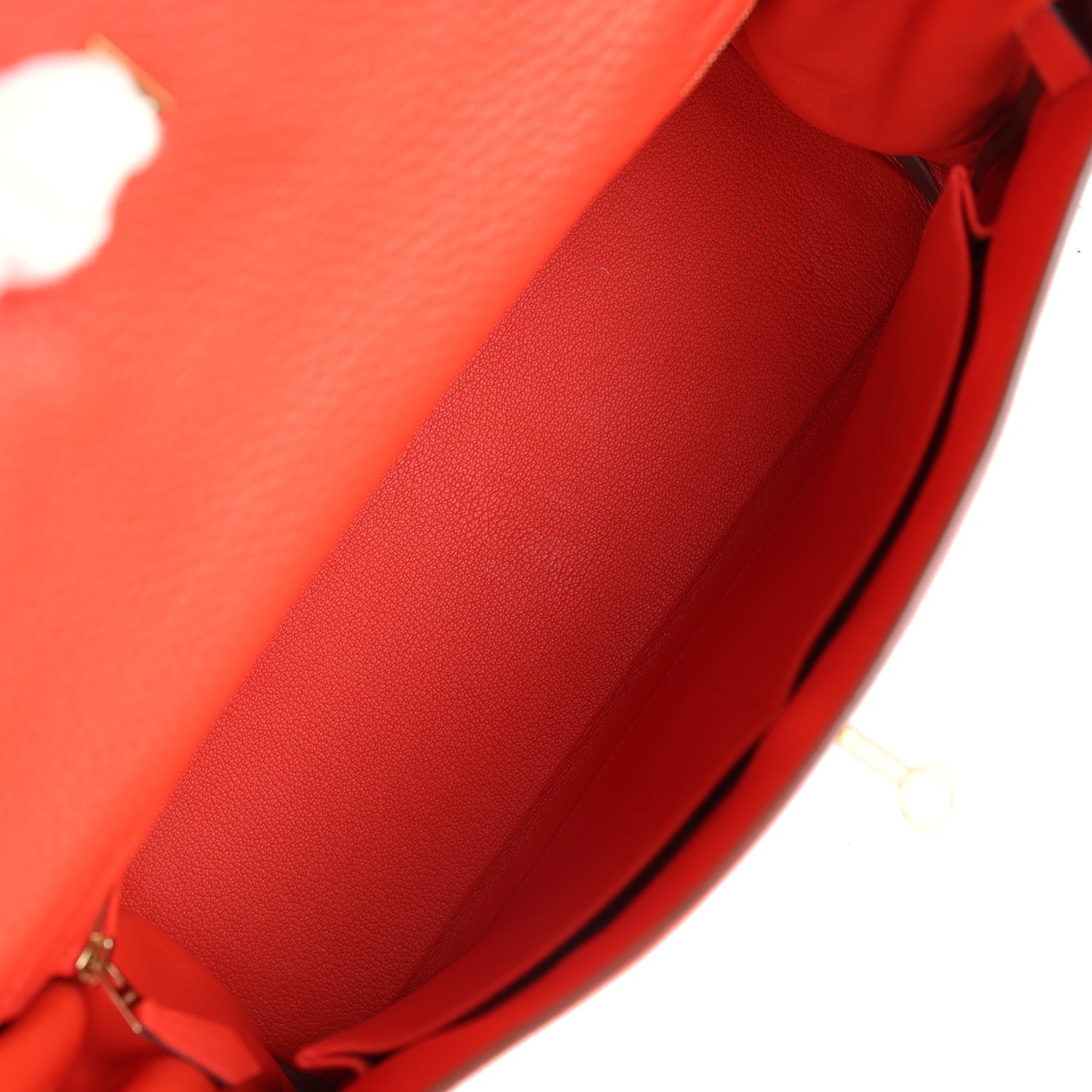 Hermes Kelly Retourne 32 Capucine Togo Gold Hardware - Exclusu