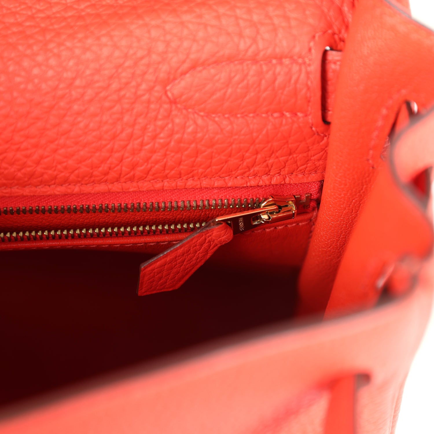 Hermes Kelly Retourne 32 Capucine Togo Gold Hardware - Exclusu