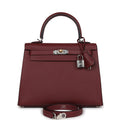 Hermes Kelly Sellier 25 Rouge H Epsom Electrum Hardware - Exclusu
