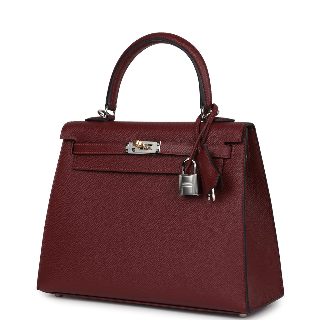 Hermes Kelly Sellier 25 Rouge H Epsom Electrum Hardware - Exclusu
