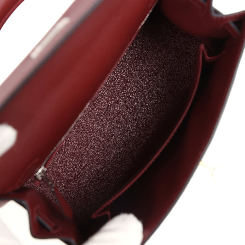 Hermes Kelly Sellier 25 Rouge H Epsom Electrum Hardware - Exclusu