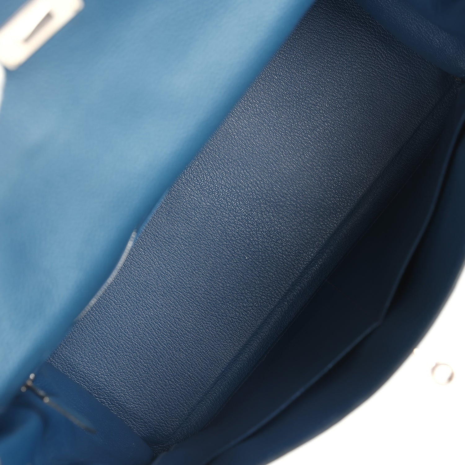 Hermes Kelly Retourne 35 Bleu De Prusse Togo Palladium Hardware - Exclusu