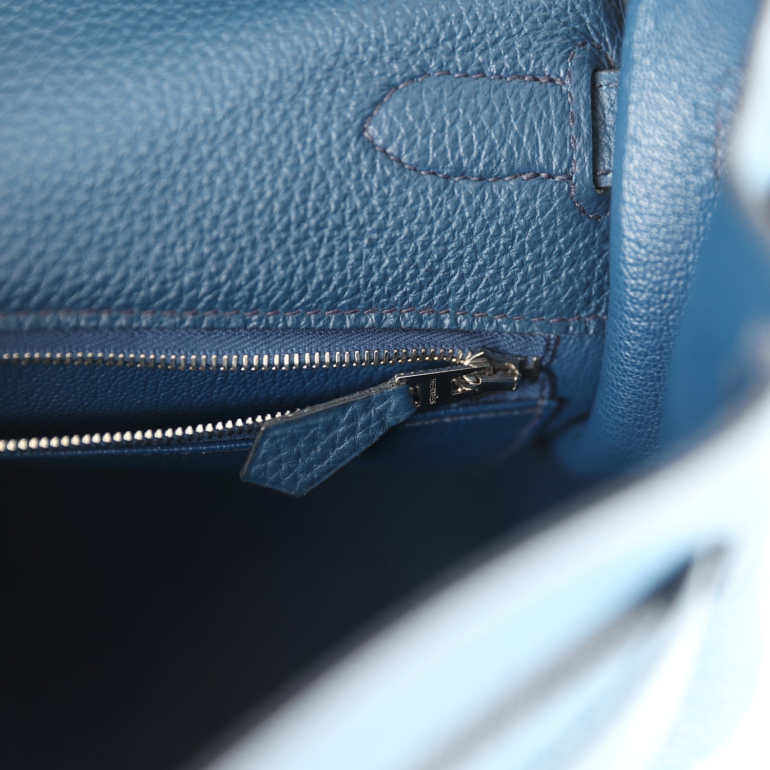 Hermes Kelly Retourne 35 Bleu De Prusse Togo Palladium Hardware - Exclusu