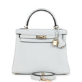 Hermes Kelly Retourne 25 Gris Platine Togo Permabrass Hardware - Exclusu