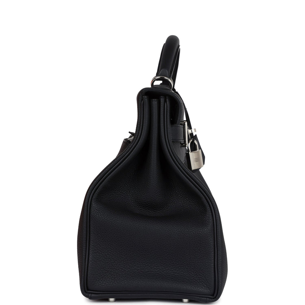 Hermes Kelly 42 Maxi Black Togo Palladium Hardware - Exclusu