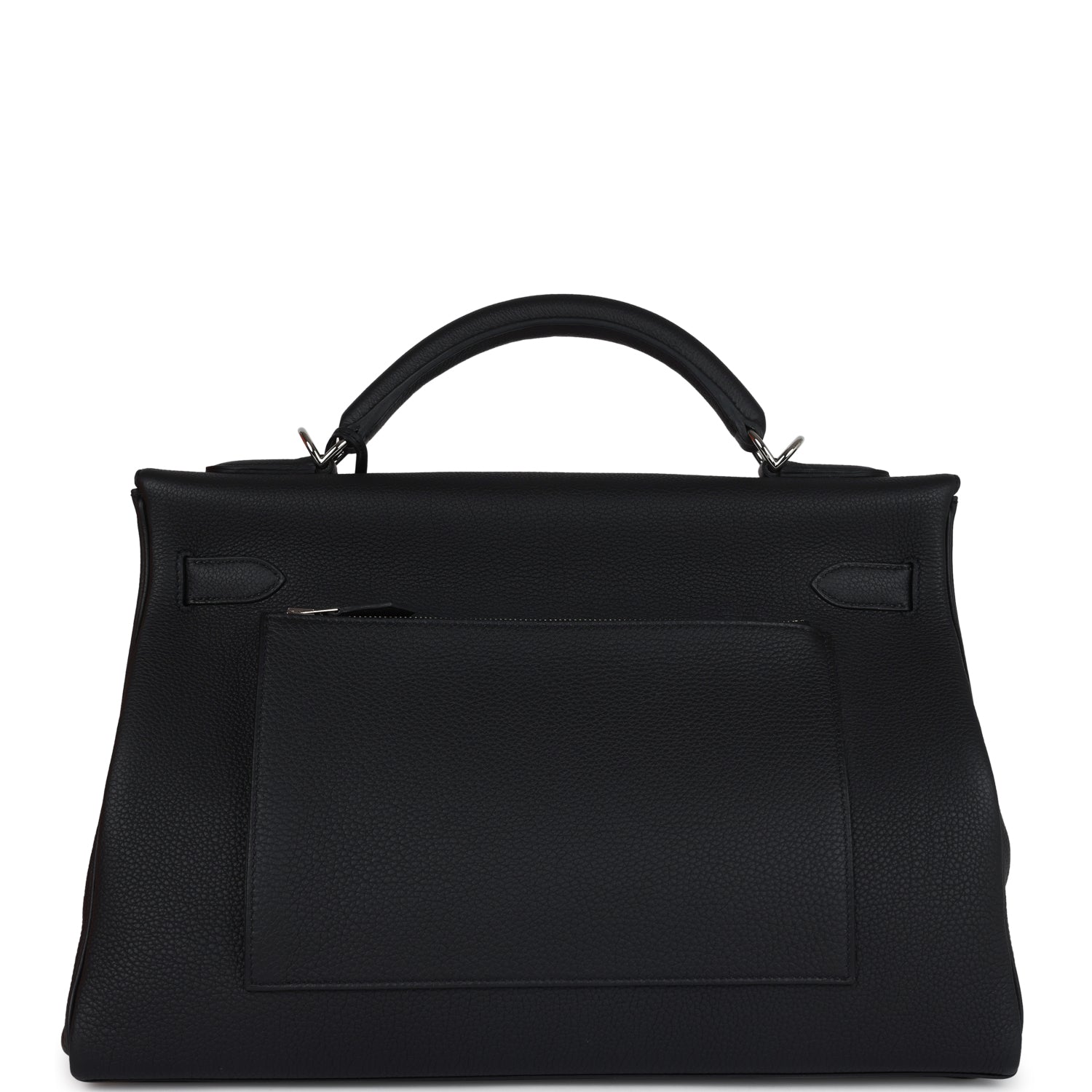 Hermes Kelly 42 Maxi Black Togo Palladium Hardware - Exclusu