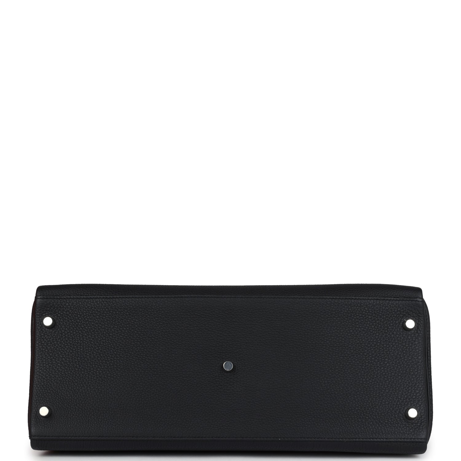 Hermes Kelly 42 Maxi Black Togo Palladium Hardware - Exclusu