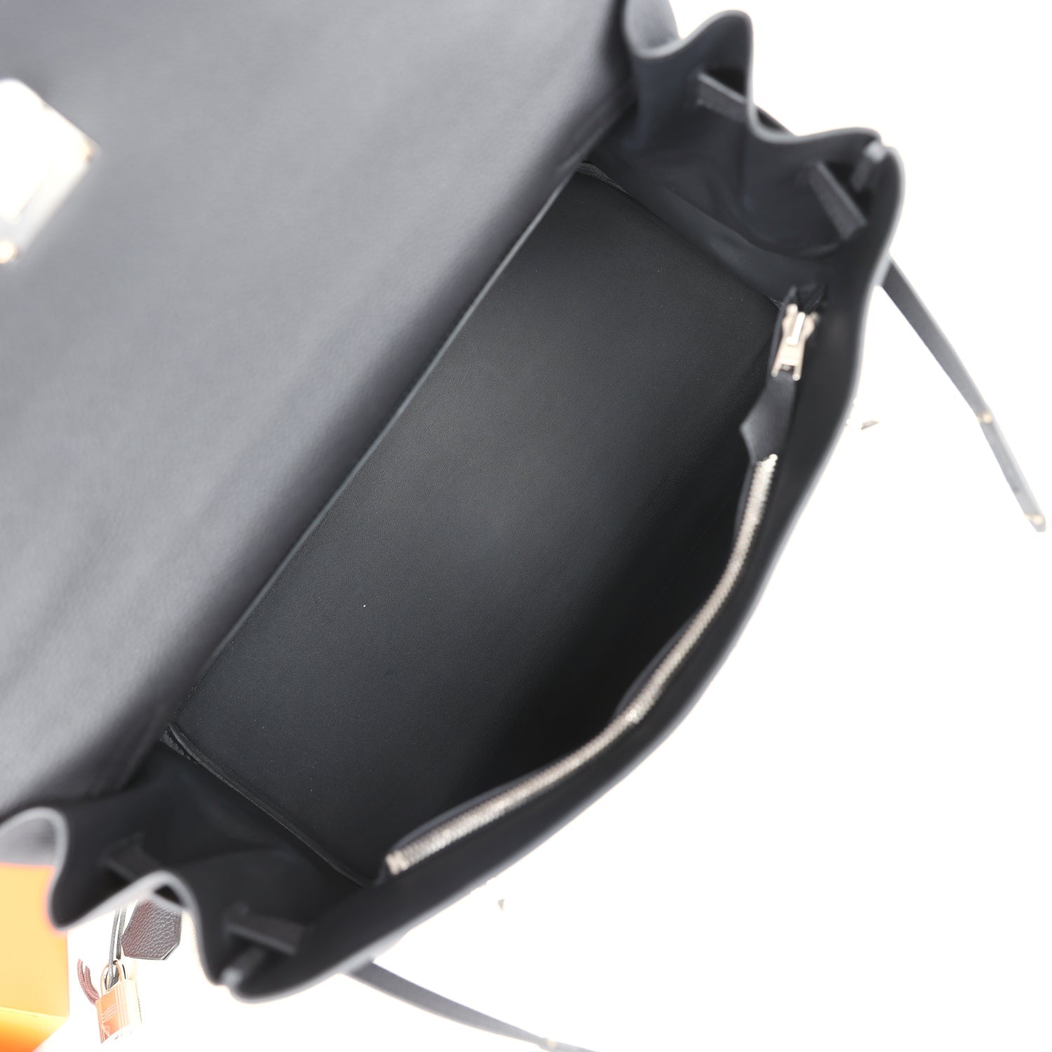 Hermes Kelly 42 Maxi Black Togo Palladium Hardware - Exclusu