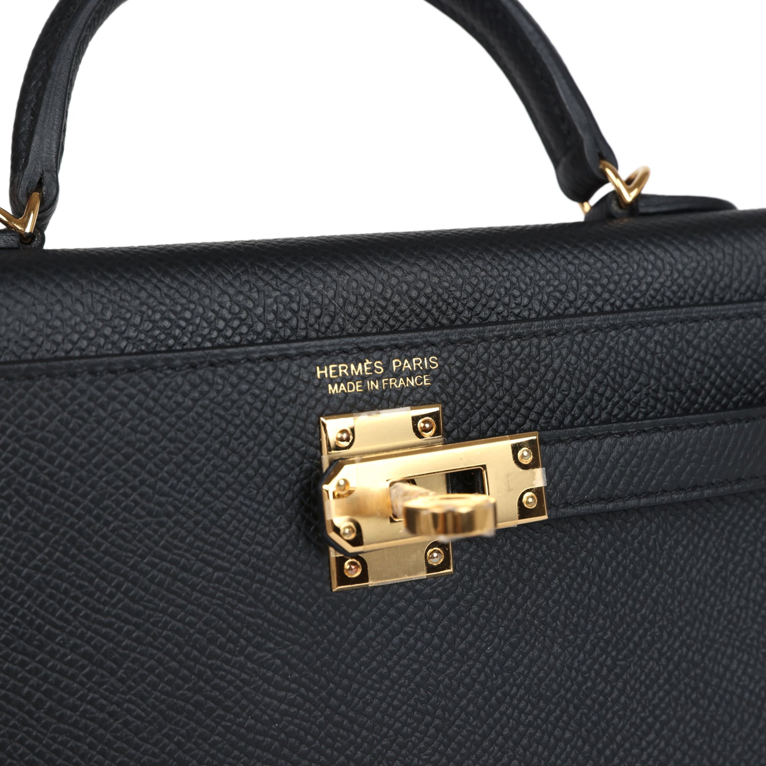 Hermes Kelly Sellier 20 Black Epsom Gold Hardware - Exclusu