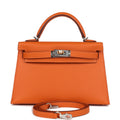 Hermes Kelly Sellier 20 Orange Epsom Electrum Hardware - Exclusu