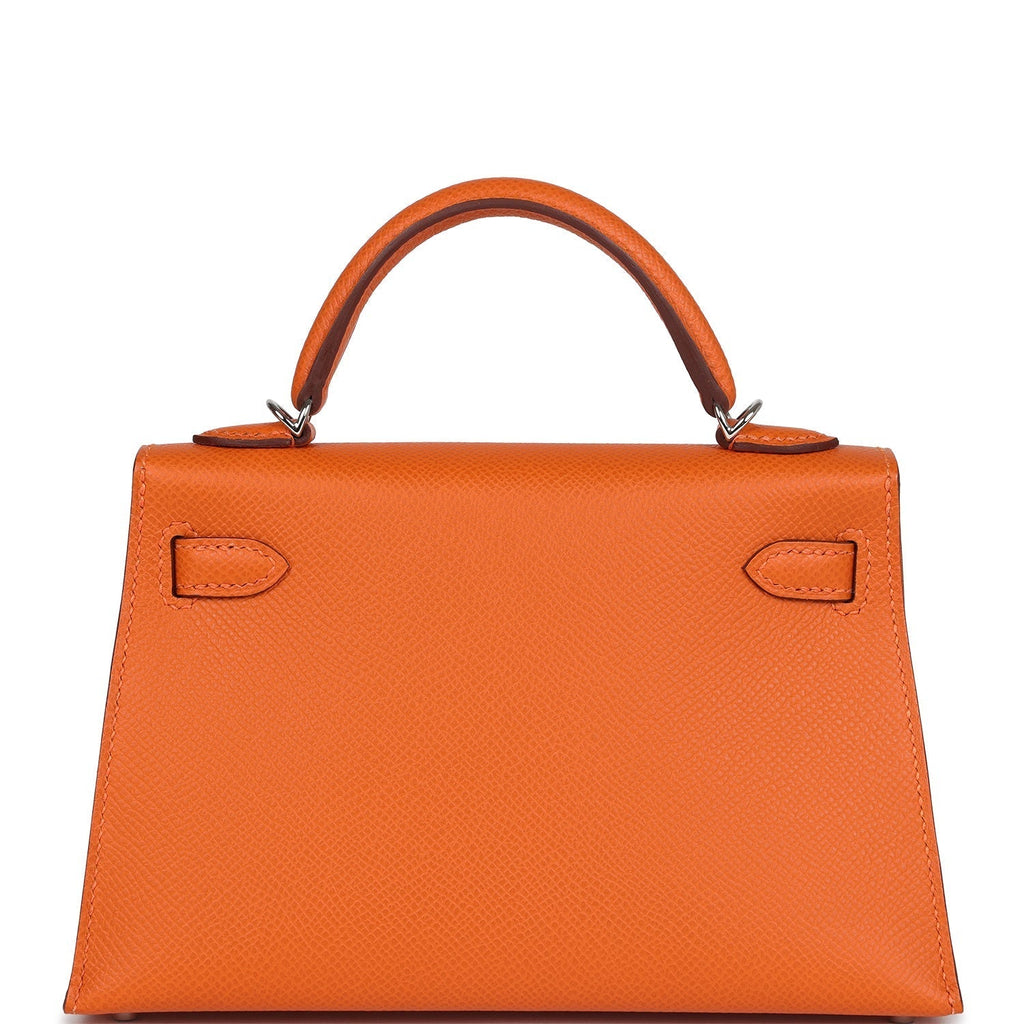 Hermes Kelly Sellier 20 Orange Epsom Electrum Hardware - Exclusu
