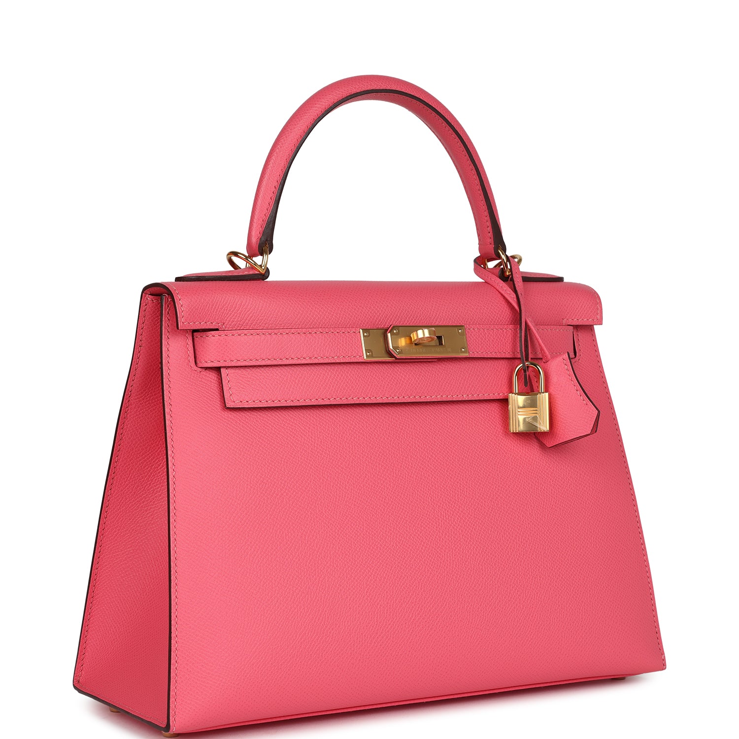 Hermes Kelly Sellier 28 Rose Azalee Epsom Gold Hardware - Exclusu
