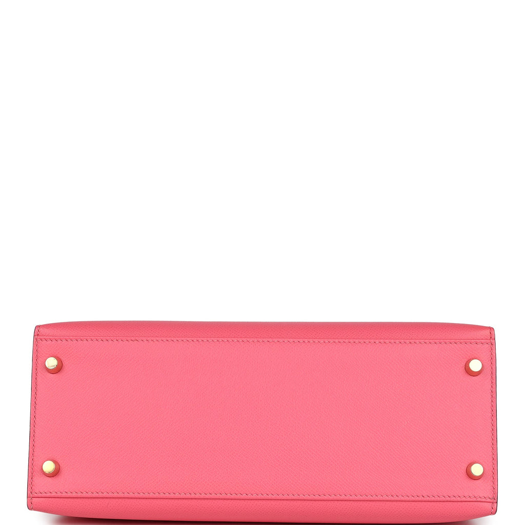 Hermes Kelly Sellier 28 Rose Azalee Epsom Gold Hardware - Exclusu