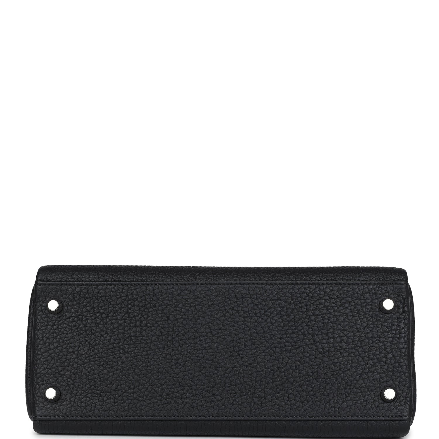 Hermes Kelly Retourne 28 Black Togo Palladium Hardware - Exclusu