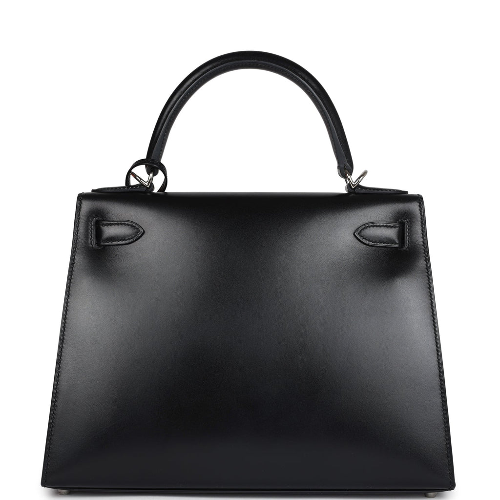 Hermes Kelly Sellier 28 Black Box Palladium Hardware - Exclusu