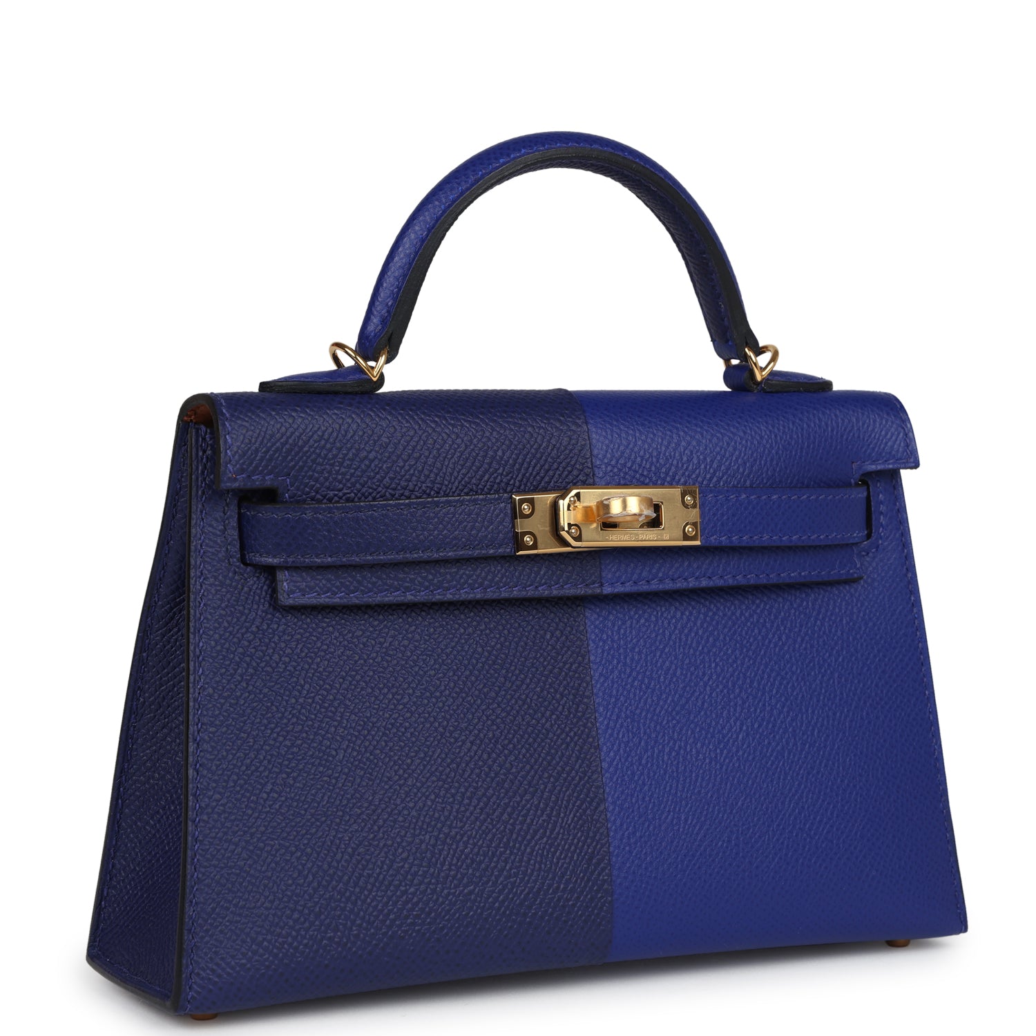 Hermes Casaque Kelly Sellier 20 Bleu Electric and Bleu Encre Epsom Gold Hardware - Exclusu