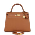 Hermes Kelly Sellier 28 Gold Epsom Gold Hardware - Exclusu