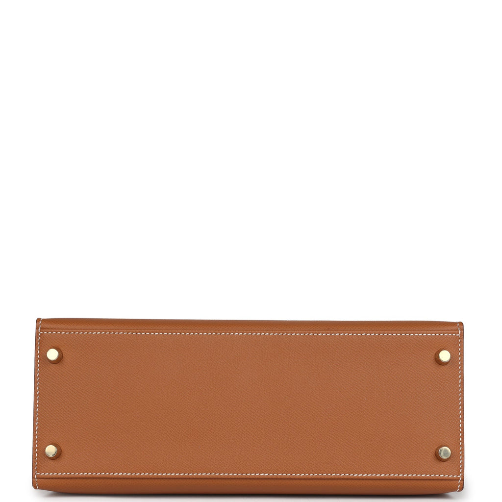Hermes Kelly Sellier 28 Gold Epsom Gold Hardware - Exclusu